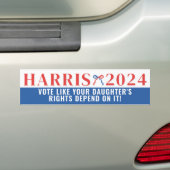 De rechten van uw dochter zijn afhankelijk van IT  Bumpersticker (Op auto)