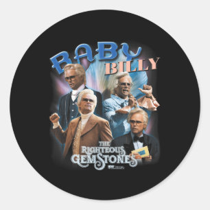 De Rechtvaardige Edelstenen Baby Billy Heartthrob Ronde Sticker