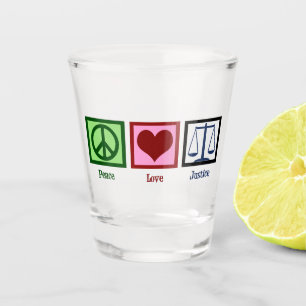 De Rechtvaardigheid van de Liefde van de vrede Shot Glas