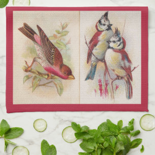De Red Birds Kitchen Towel Theedoek