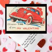 De  Red Classic Car Valentijn uit 1950 Feestdagen Kaart