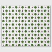 De Red Holiday Kerstdeur bovenaan Cadeaupapier (Vlak)