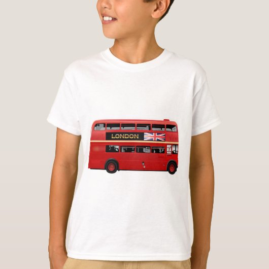 De Red London Double Decker Bus T-shirt (Voorkant)