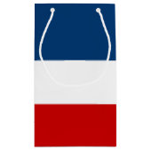 De Red White en Blue Gift Bag - Klein, glanzend Klein Cadeauzakje (Achterkant)
