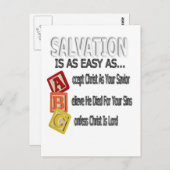 De redding is gemakkelijk als ABC Briefkaart (Voorkant / Achterkant)