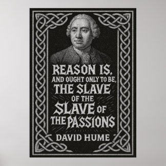 "De rede is de slaaf van de passies" David Hume Poster