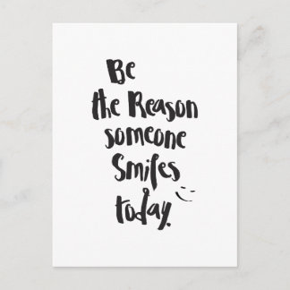 De reden dat iemand vandaag lacht, citaat kalligra briefkaart