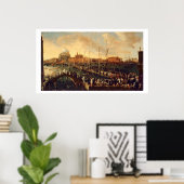 De Redentore Processie (olie op canvas) Poster (Thuiskantoor)