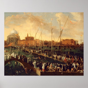 De Redentore Processie (olie op canvas) Poster