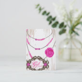 De Réduction Bijoux carte cadeau Rose collier diamants rose (Debout devant)