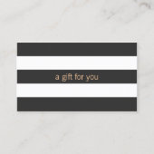 De Réduction Carte cadeau à rayures noir et blanc (Devant)