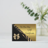 De Réduction Carte Cadeau Élégant Or Noir (Debout devant)