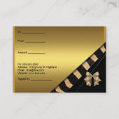 De Réduction Carte Cadeau Élégant Or Noir (Dos)