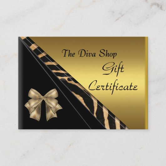 De Réduction Carte Cadeau Élégant Or Noir (Devant)