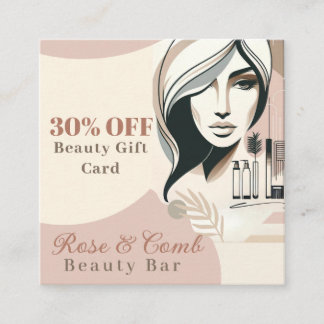 De Réduction Carte Cadeau Remise Salon Élégant Rose Pâle