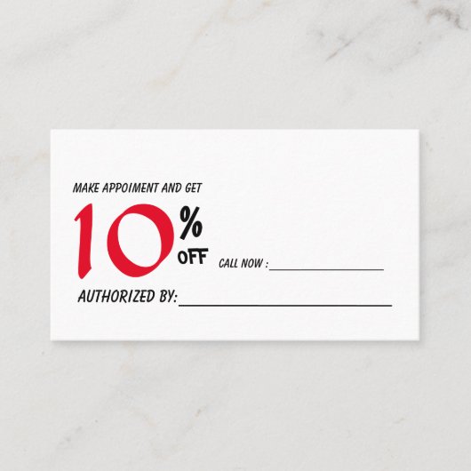 De Réduction carte d'escompte (Devant)