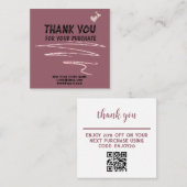 De Réduction Carte QR remise Merci (Devant / Derrière)