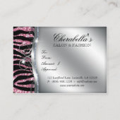 De Réduction Mode Carte Cadeau Salon Zebra Parties scintillant  (Dos)