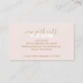 De Réduction Pink et or script fidélité carte cadeau coiffeur s (Dos)