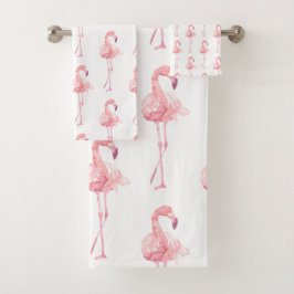 De Reeks van de Reeks van het Flamingo van de Tend Bad Handdoek