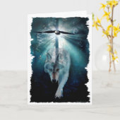 De Reeks van de WOLF & van het Wild van EAGLE Kaart (Gele Bloem)