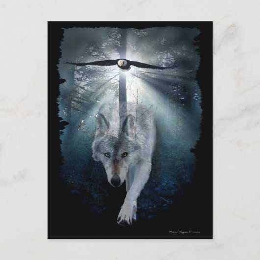 De Reeks van het Briefkaart van de WOLF & van het (Voorkant)