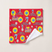 De Reeksen van de handdoeken, #7 Happy 7th Birthda Bad Handdoek (Wasdoekje)