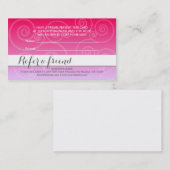 De Référencement Blancs rose faire pivoter une carte d'ami (Devant / Derrière)