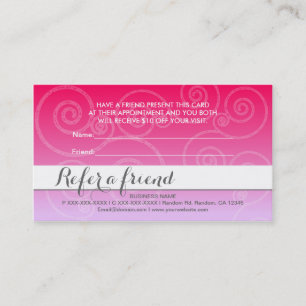 De Référencement Blancs rose faire pivoter une carte d'ami