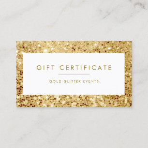 De Référencement Carte cadeau Chic Large Gold Parties scintillant
