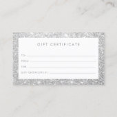 De Référencement Carte cadeau Elegant Silver Parties scintillant (Dos)