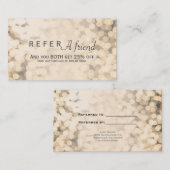 De Référencement Carte cliente CARTE PARRAINÉE Gold Sparkling Light (Devant / Derrière)
