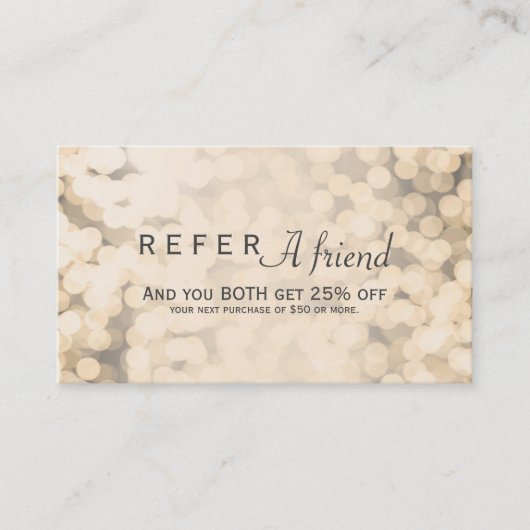 De Référencement Carte cliente CARTE PARRAINÉE Gold Sparkling Light (Devant)