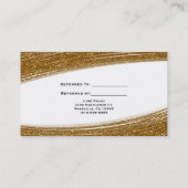 De Référencement Carte cliente Gold Sparkle Glitter & White Chic (Dos)