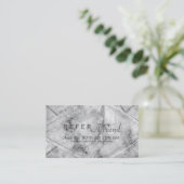 De Référencement Carte cliente REFER A FRIEND Marbre Gris & Blanc (Debout devant)