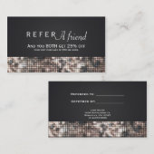 De Référencement Carte cliente SEQUIN SPARKLE GLAMOUR RECOMMANDER U (Devant / Derrière)