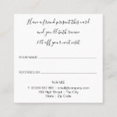 De Référencement Carte clientele moderne en écriture cursive avec p (Dos)