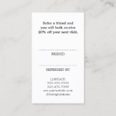 De Référencement Carte d'aiguillage blanche simple et élégante (Dos)