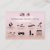 De Référencement Lash Lashes Aftercare Lashes Carte d'Aftercare Mar (Dos)