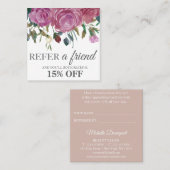 De Référencement Les roses roses d'aquarelle ajustent la carte (Devant / Derrière)