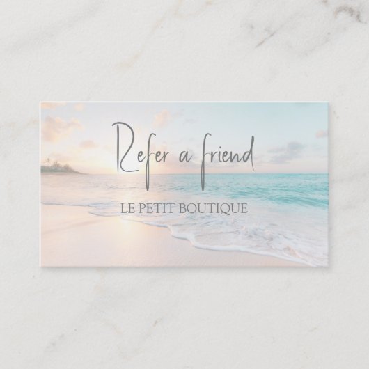 De Référencement Modern Beach Référer une carte d'ami (Devant)