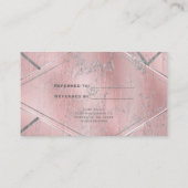 De Référencement Pink & Silver Satin REFUSER UNE Carte Client AMIE (Dos)
