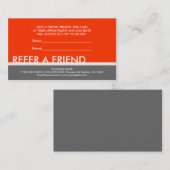 De Référencement Rouge orange gris simple référencer une carte d'am (Devant / Derrière)