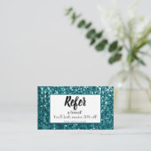 De Référencement Séquin Turquoise Sparkly|Parties scintillant Carte (Debout devant)