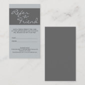 De Référencement Vertical simple gris renvoyer une carte d'ami (Devant / Derrière)