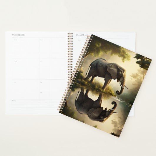 De reflectie van een olifant planner (Display)