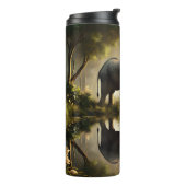 De reflectie van een olifant thermosbeker (Gedraaid links)