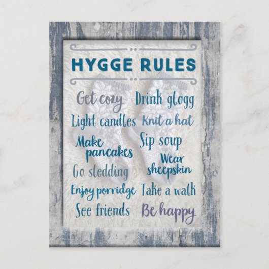 De Regels van Hygge Briefkaart (Voorkant)