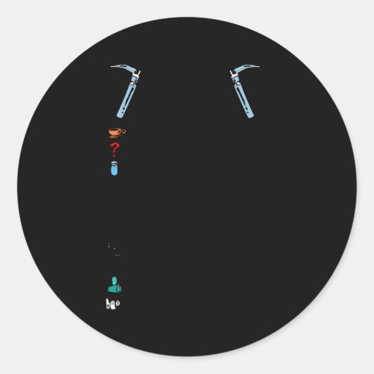 De regels voor anesthesie ronde sticker (Voorkant)