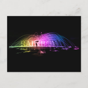 De regenboog draaien briefkaart